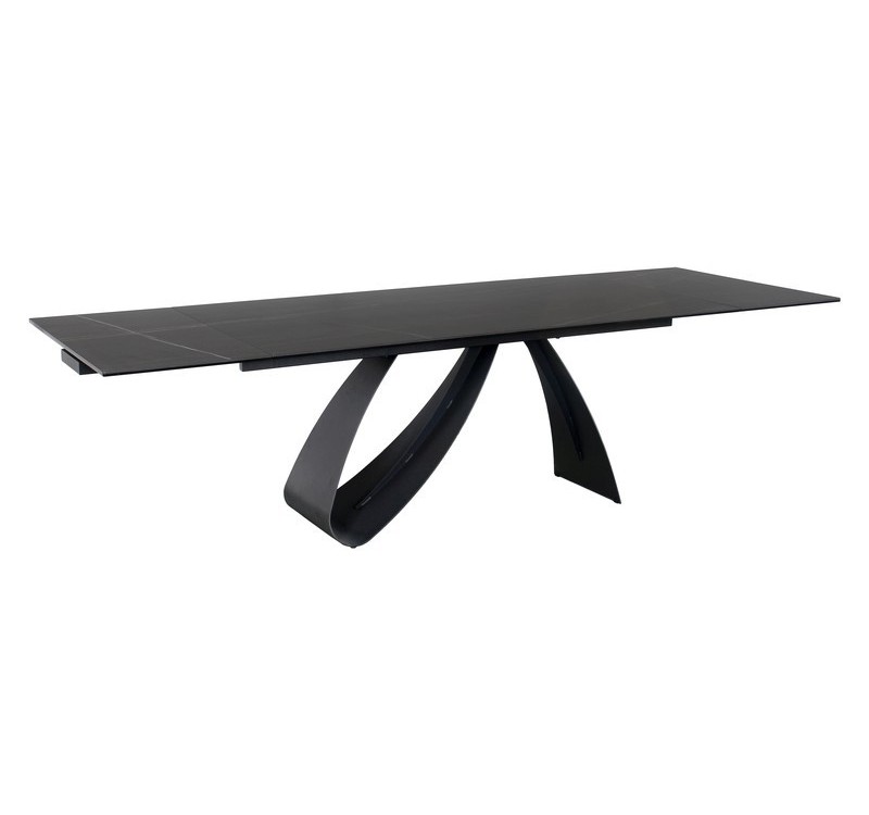 STÓŁ DIUNA CERAMIC CZARNY SAHARA NOIR/CZARNY MAT (160-240)X90