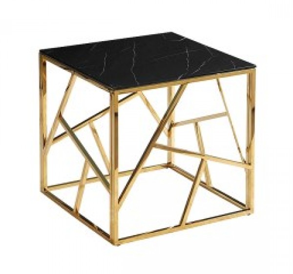 ESCADA B II TABLE II ΜΑΡΜΑΡΟ ΕΦΕ ΜΑΥΡΟ / ΧΡΥΣΟ 55X55 DIOMMI ESCADABCZMAZL
