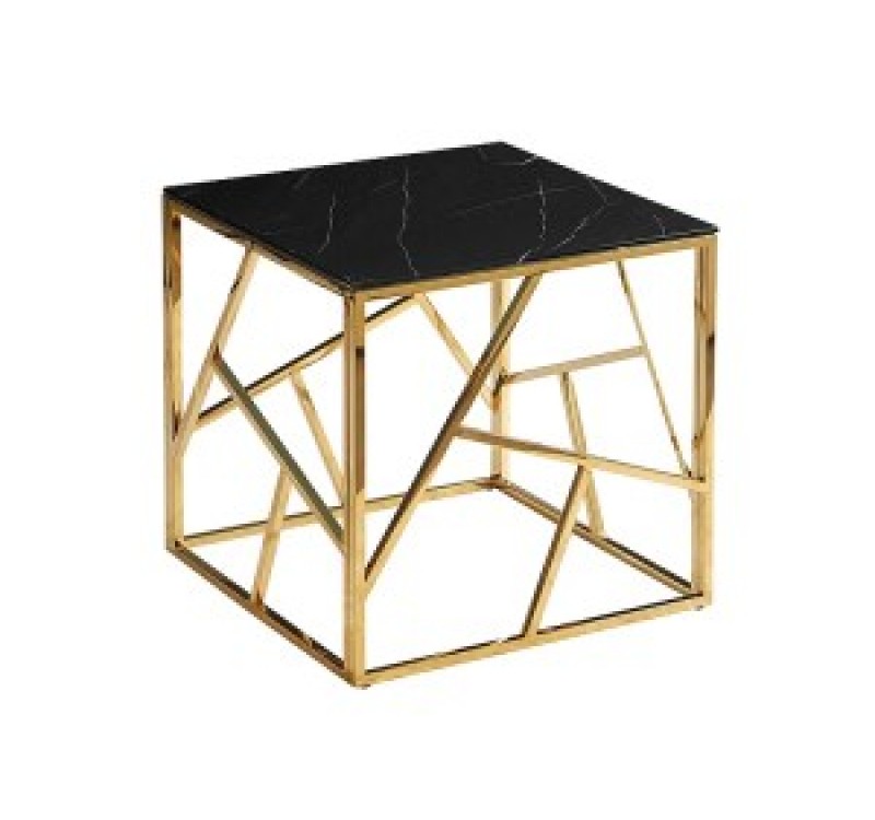 ESCADA B II TABLE II ΜΑΡΜΑΡΟ ΕΦΕ ΜΑΥΡΟ / ΧΡΥΣΟ 55X55 DIOMMI ESCADABCZMAZL