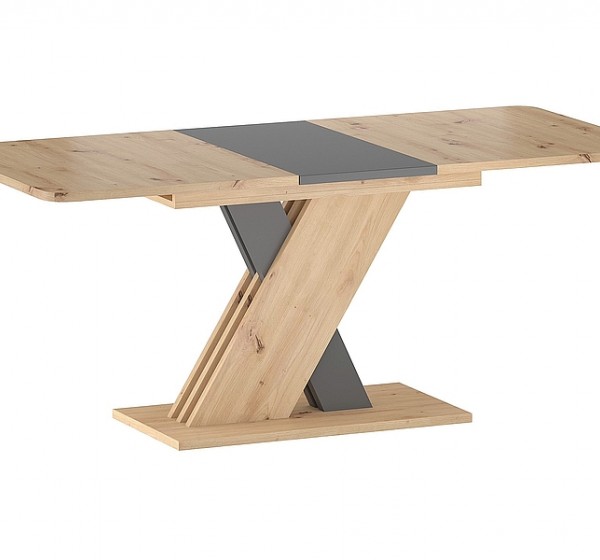 STÓŁ EXEL DĄB ARTISAN / ANTRACYT 140(180)X85 (D)