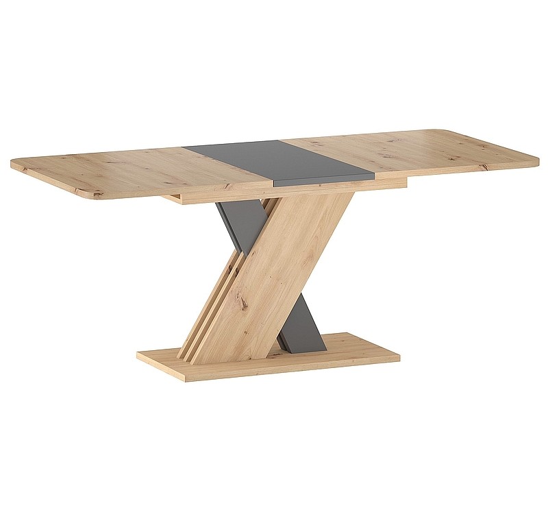 STÓŁ EXEL DĄB ARTISAN / ANTRACYT 140(180)X85 (D)