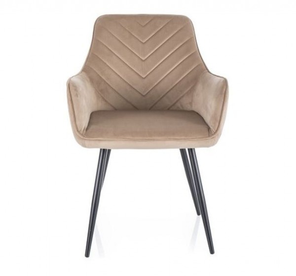 KRZESŁO FIG VELVET CZARNY STELAŻ/BEŻ BLUVEL 28