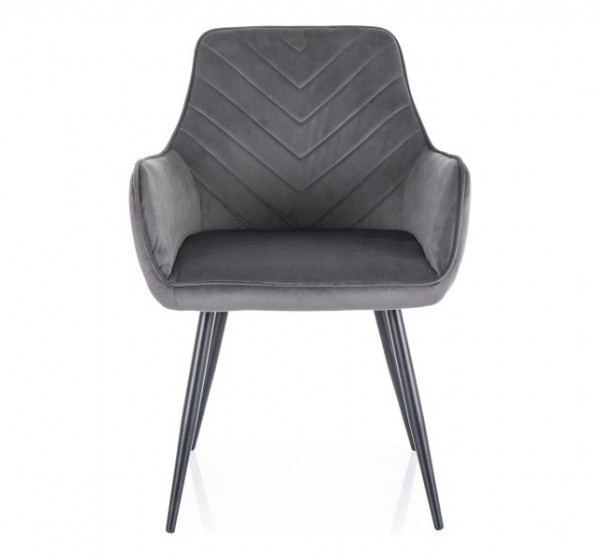 KRZESŁO FIG VELVET CZARNY STELAŻ/SZARY BLUVEL 14