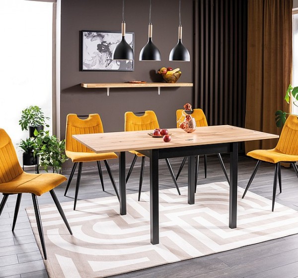 FLIP TABLE ARTISAN OAK / BLACK 80 (160) X80 DIOMMI FLIPDAC80