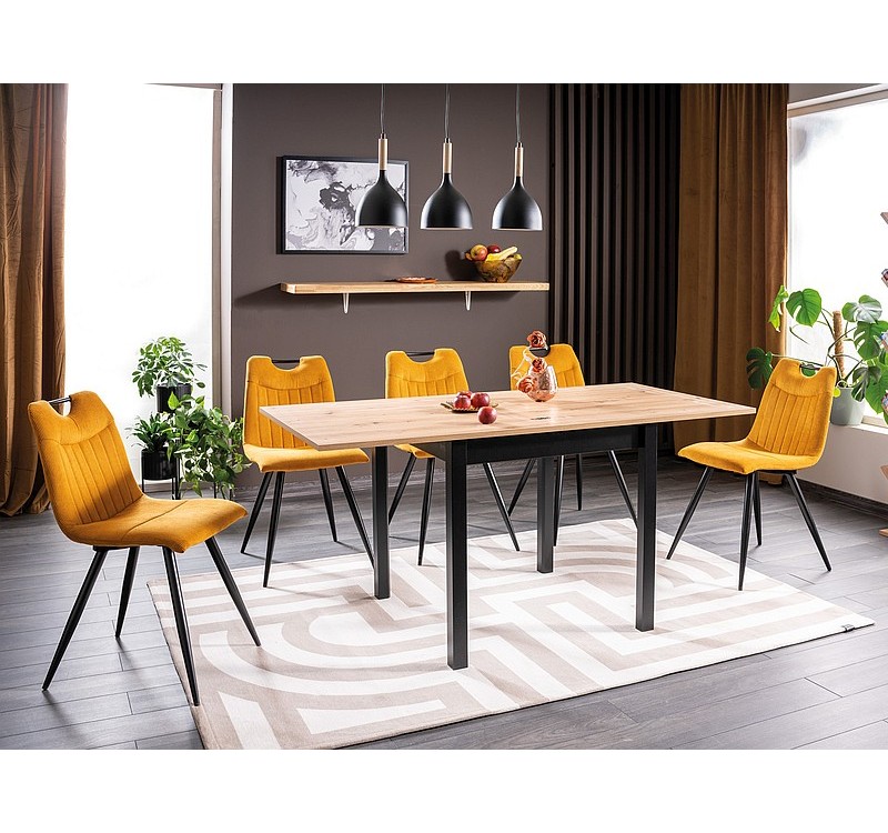 FLIP TABLE ARTISAN OAK / BLACK 80 (160) X80 DIOMMI FLIPDAC80