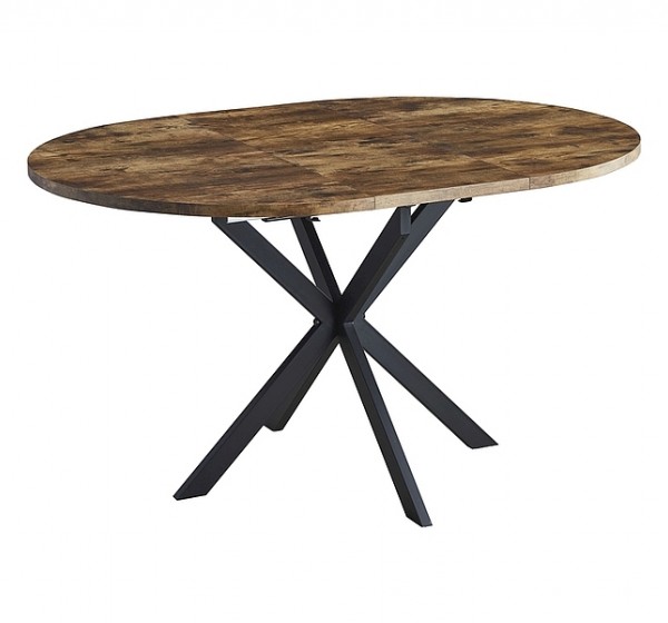 STÓŁ GASTON ORZECH VINTAGE/CZARNY MAT 100(135)X100