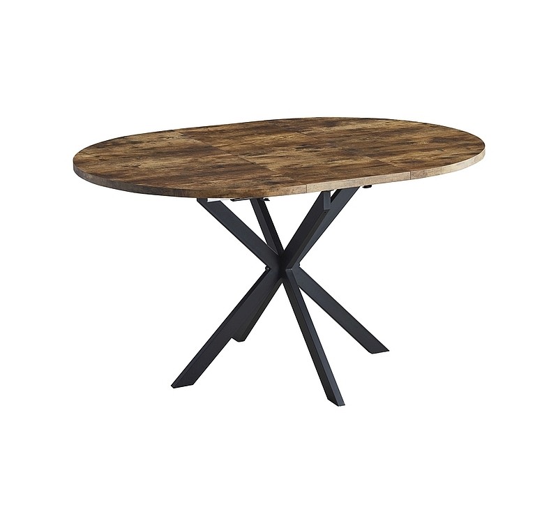 STÓŁ GASTON ORZECH VINTAGE/CZARNY MAT 100(135)X100