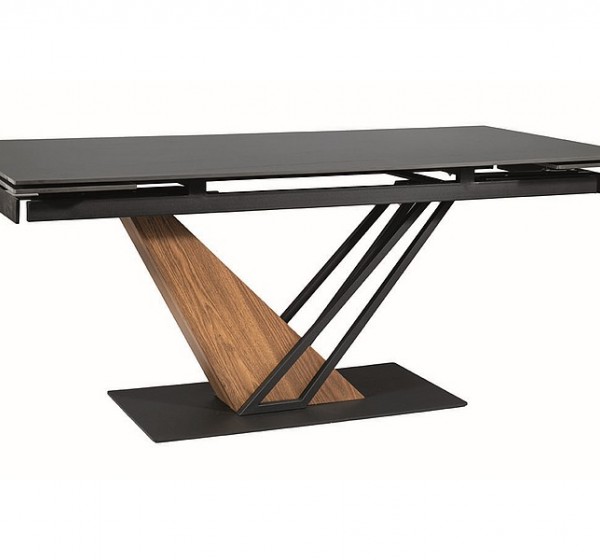 STÓŁ GENESIS CZARNY / CZARNY/JESION 180(240)X90