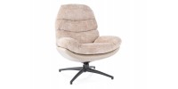 FOTEL GISELLE RÓŻ ANTYCZNY TAP.236/BEŻ SKÓRA SYNTETYCZA TAP.237