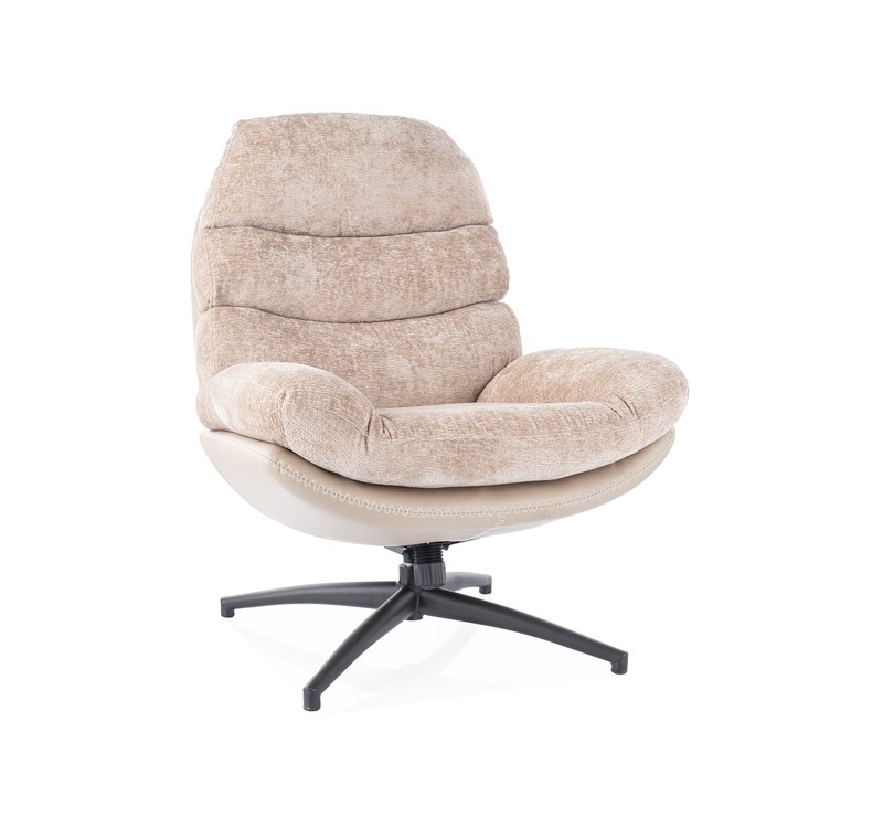 FOTEL GISELLE RÓŻ ANTYCZNY TAP.236/BEŻ SKÓRA SYNTETYCZA TAP.237