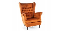 FOTEL HARRY VELVET CYNAMON BLUVEL 4215 / WENGE