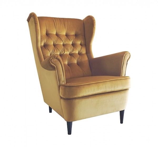 Πολυθρόνα Harry Βελούδινη σε Κίτρινο Χρώμα 90х68х100 DIOMMI HARRYV68W