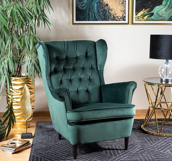 Πολυθρόνα Harry Βελούδινη σε Πετρόλ Χρώμα 90х68х100 DIOMMI HARRYV78W