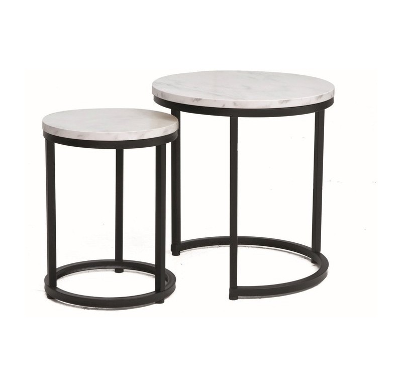 ŁAWA HOLA BIAŁY EFEKT MARMURU/CZARNY (ZESTAW)