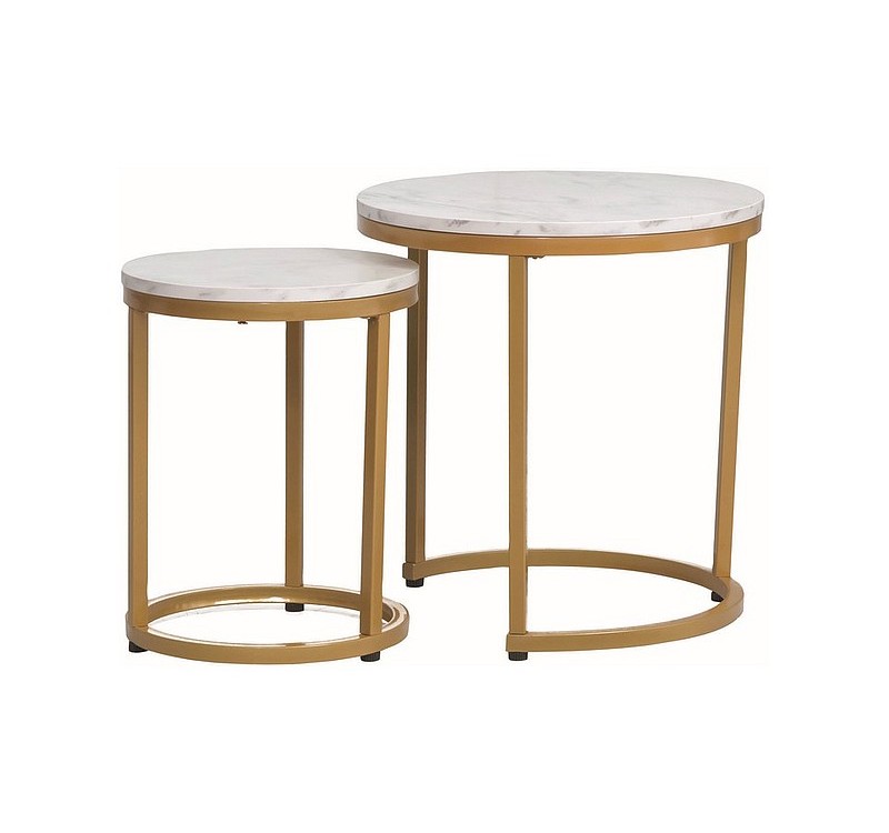 ŁAWA HOLA BIAŁY EFEKT MARMURU/ZŁOTY (ZESTAW)