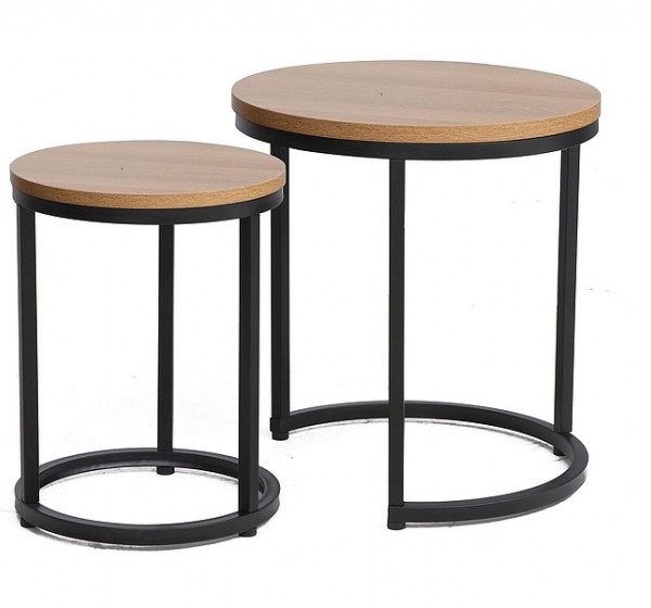 ŁAWA HOLA DĄB/CZARNY (ZESTAW)