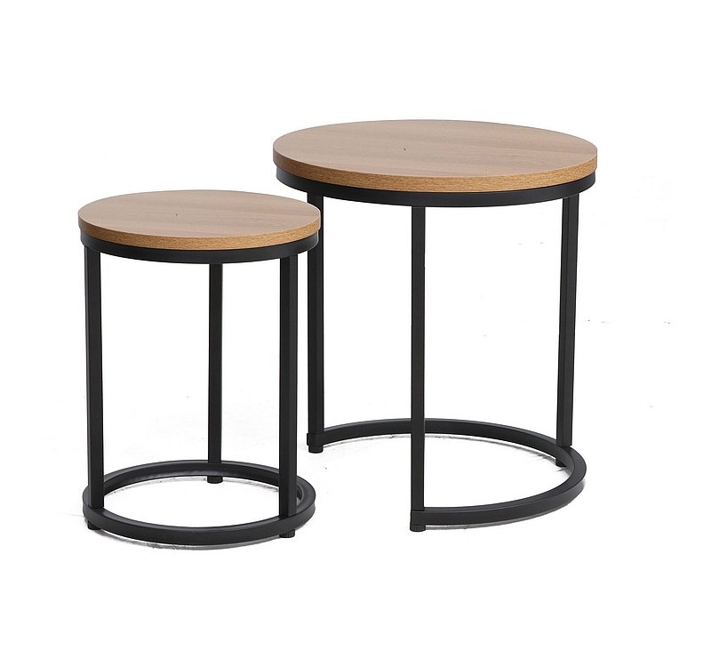 ŁAWA HOLA DĄB/CZARNY (ZESTAW)