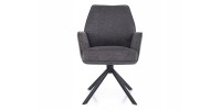 KRZESŁO HUGO BREGO CZARNY STELAŻ / C.SZARY 18