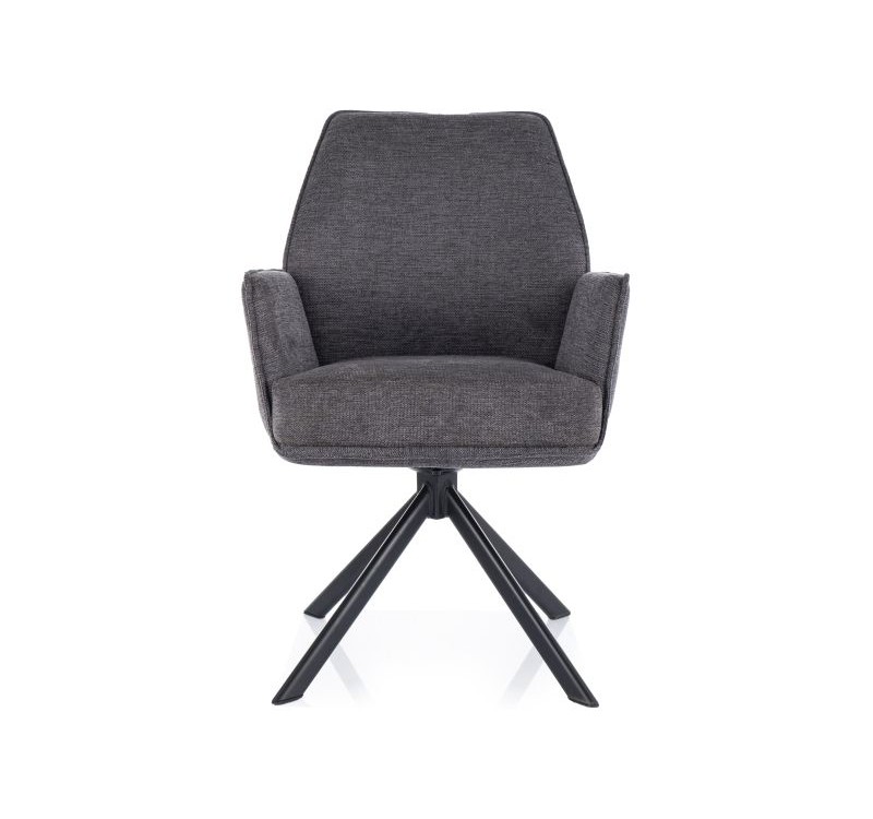 KRZESŁO HUGO BREGO CZARNY STELAŻ / C.SZARY 18
