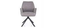 KRZESŁO HUGO BREGO CZARNY STELAŻ / SZARY 07