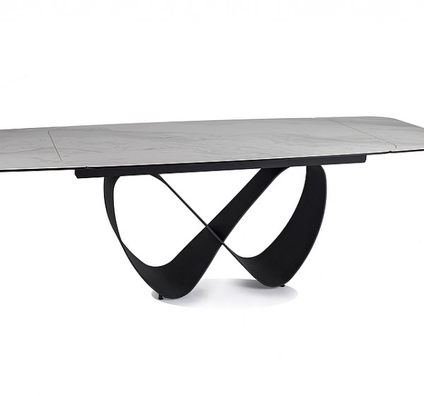 STÓŁ INFINITY CERAMIC BIAŁY NATURE CLOUD/CZARNY160(240)X95