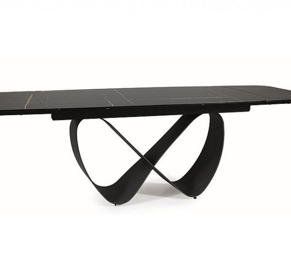 STÓŁ INFINITY CERAMIC CZARNY AZARIO BLACK/CZARNY MAT 160(240)X95