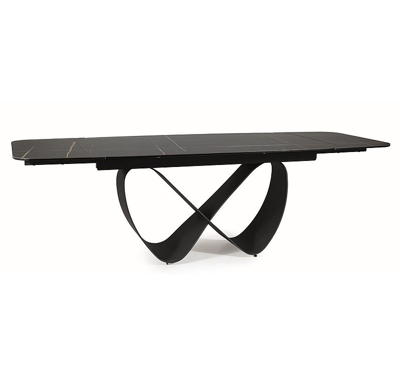 STÓŁ INFINITY CERAMIC CZARNY AZARIO BLACK/CZARNY MAT 160(240)X95