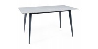 STÓŁ IVY SZARY/ CZARNY STELAŻ 140X80