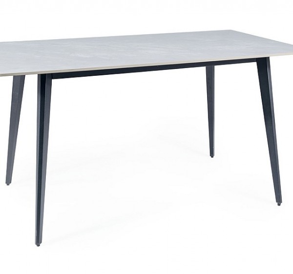 STÓŁ IVY SZARY/ CZARNY STELAŻ 140X80