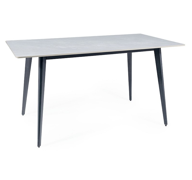 STÓŁ IVY SZARY/ CZARNY STELAŻ 140X80