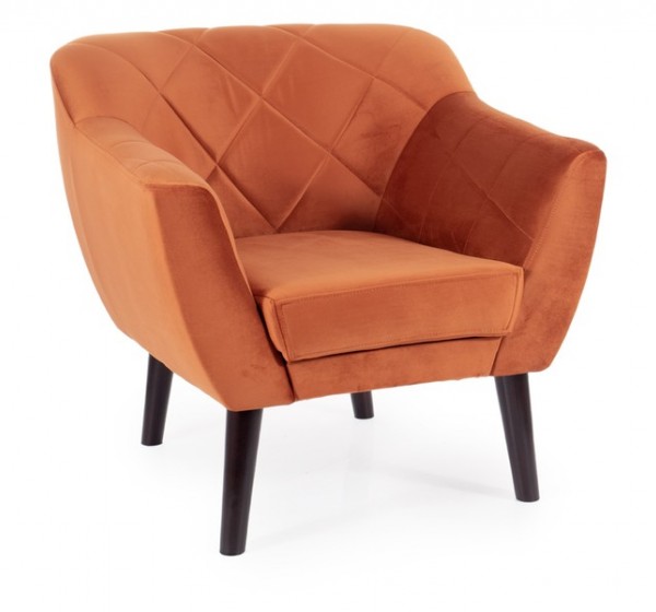 FOTEL KARO 1 VELVET CYNAMON BLUVEL 4215 / WENGE
