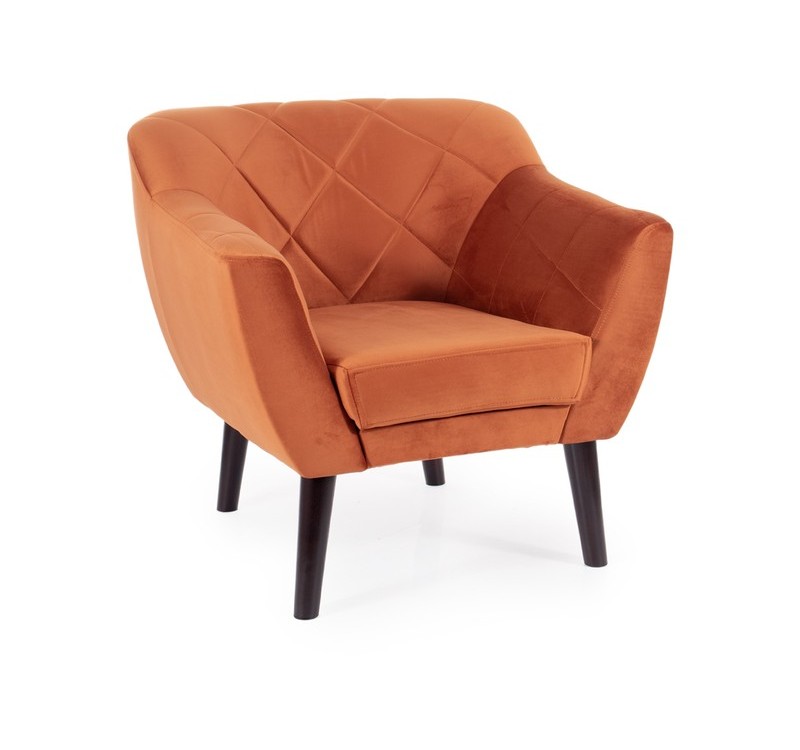 FOTEL KARO 1 VELVET CYNAMON BLUVEL 4215 / WENGE