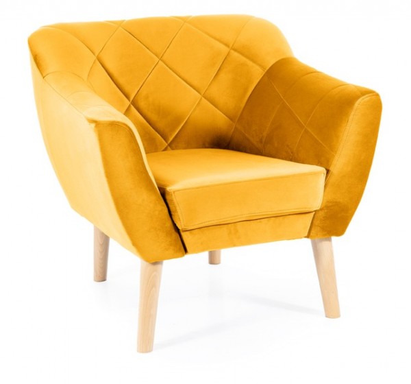 FOTEL KARO 1 VELVET CURRY BLUVEL 68 / BUK