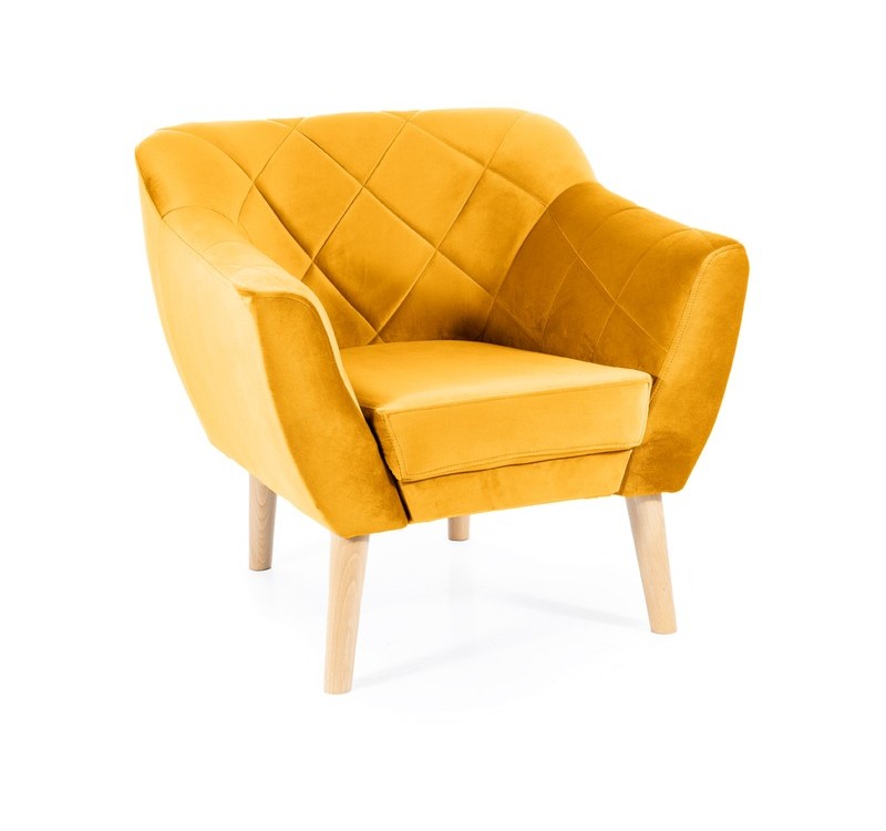 FOTEL KARO 1 VELVET CURRY BLUVEL 68 / BUK