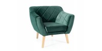 FOTEL KARO 1 VELVET ZIELONY BLUVEL 78 / BUK
