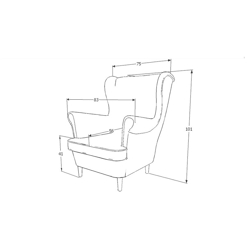 Πολυθρόνα Lady Βελούδινη σε Γκρι Χρώμα 56х75х101 DIOMMI LADYV14
