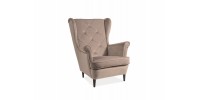 Πολυθρόνα Lady Βελούδινη σε Μπεζ Χρώμα 56х75х101 DIOMMI LADYV28
