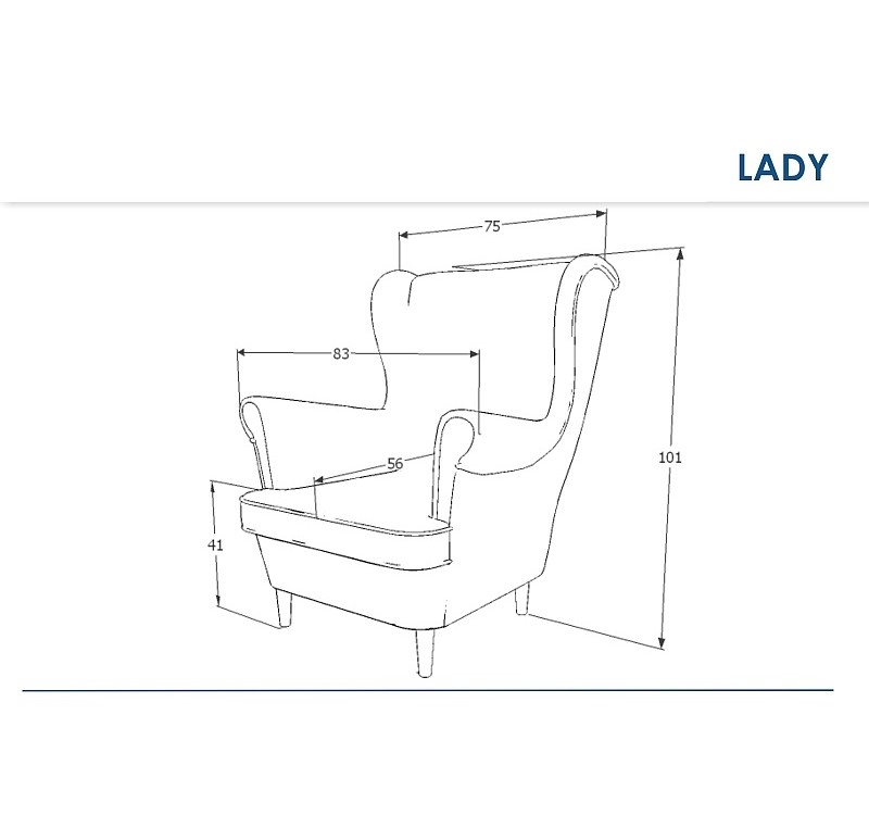 Πολυθρόνα Lady Βελούδινη σε Μπεζ Χρώμα 56х75х101 DIOMMI LADYV28