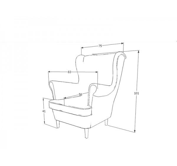 Πολυθρόνα Lady Βελούδινη σε Μπλε Χρώμα 56х75х101 DIOMMI LADYV86