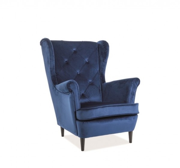 Πολυθρόνα Lady Βελούδινη σε Μπλε Χρώμα 56х75х101 DIOMMI LADYV86