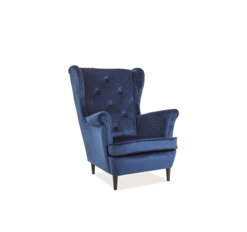 Πολυθρόνα Lady Βελούδινη σε Μπλε Χρώμα 56х75х101 DIOMMI LADYV86