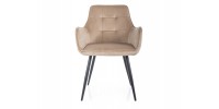 KRZESŁO LEMON VELVET CZARNY STELAŻ/BEŻ BLUVEL 28