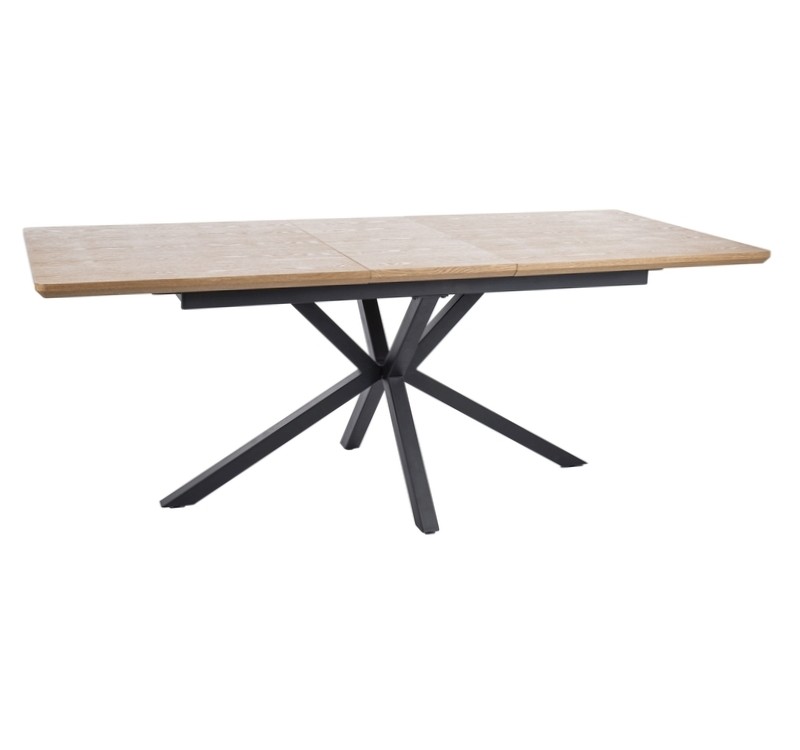 STÓŁ LOGAN DĄB/CZARNY MAT 160(200)X90