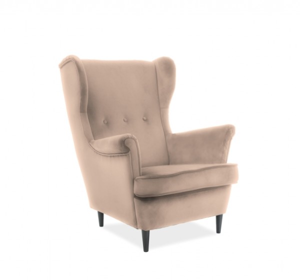 Πολυθρόνα Lord Βελούδινη σε Μπεζ Χρώμα 72х85х101 DIOMMI LORDV28