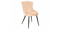CHAIR LOTUS VELVET BLACK FRAME / BEIGE BLUVEL 28 DIOMMI LOTUSVCBE