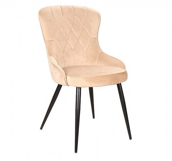 CHAIR LOTUS VELVET BLACK FRAME / BEIGE BLUVEL 28 DIOMMI LOTUSVCBE