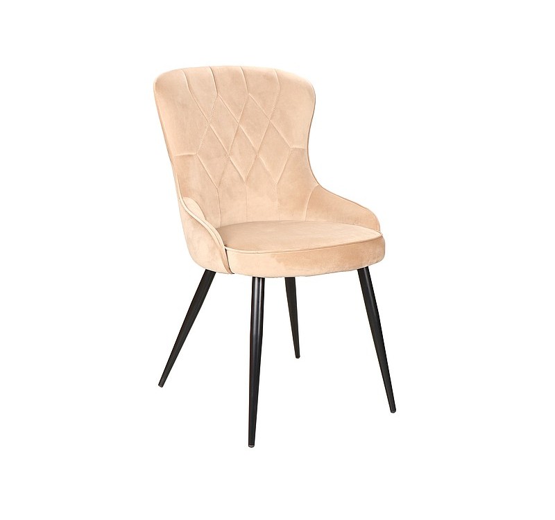 CHAIR LOTUS VELVET BLACK FRAME / BEIGE BLUVEL 28 DIOMMI LOTUSVCBE