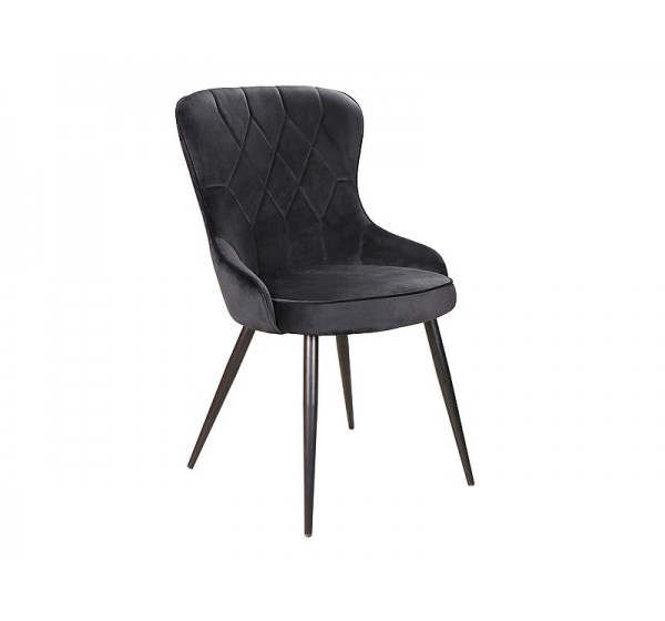 CHAIR LOTUS VELVET BLACK FRAME / BLACK BLUVEL 19 DIOMMI LOTUSVCC