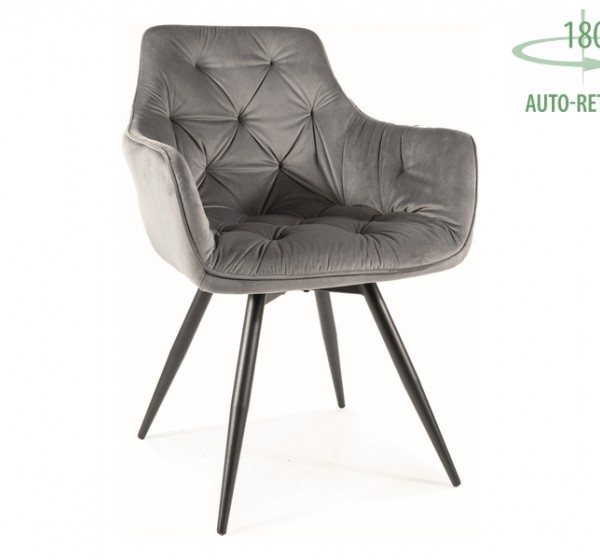 KRZESŁO MANGO VELVET STELAŻ CZARNY/BLUVEL SZARY 14