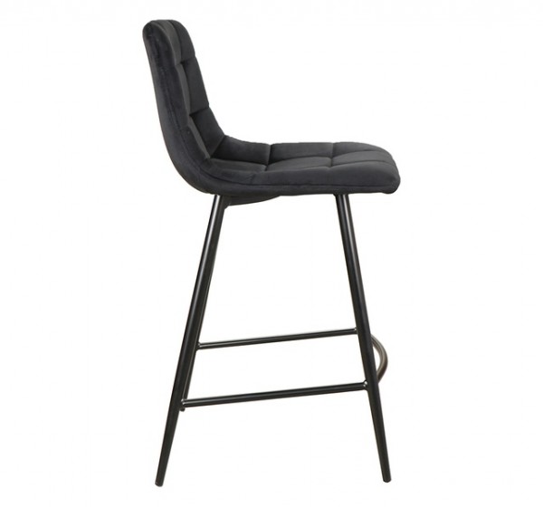 Καρέκλα μπαρ με επένδυση ύφασμα MIla-H 43x40x87 μαύρο/μαύρο βελούδο DIOMMI MILAH2VCC
